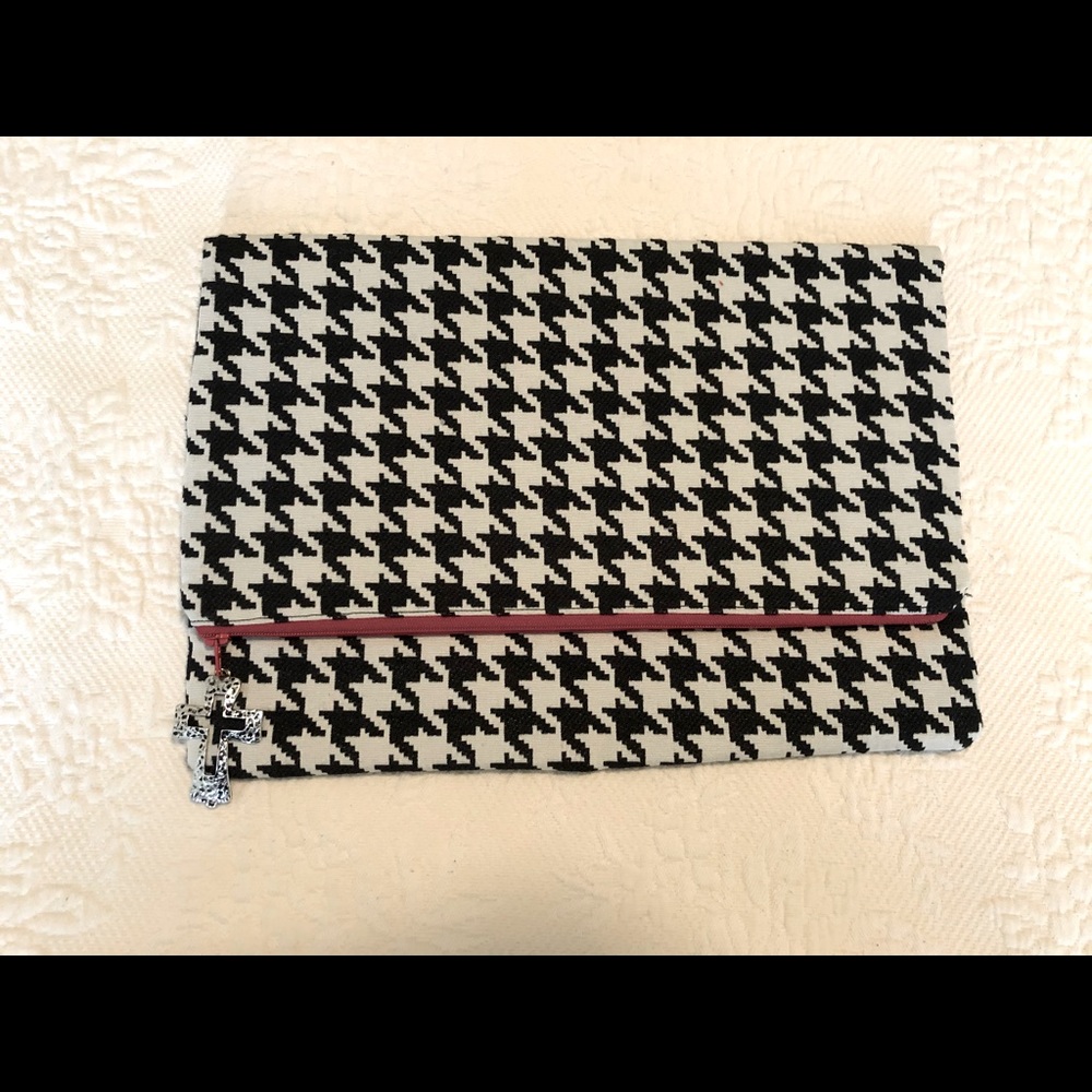 Hand Crafted Fold Over Clutch/ Laptop sleeve